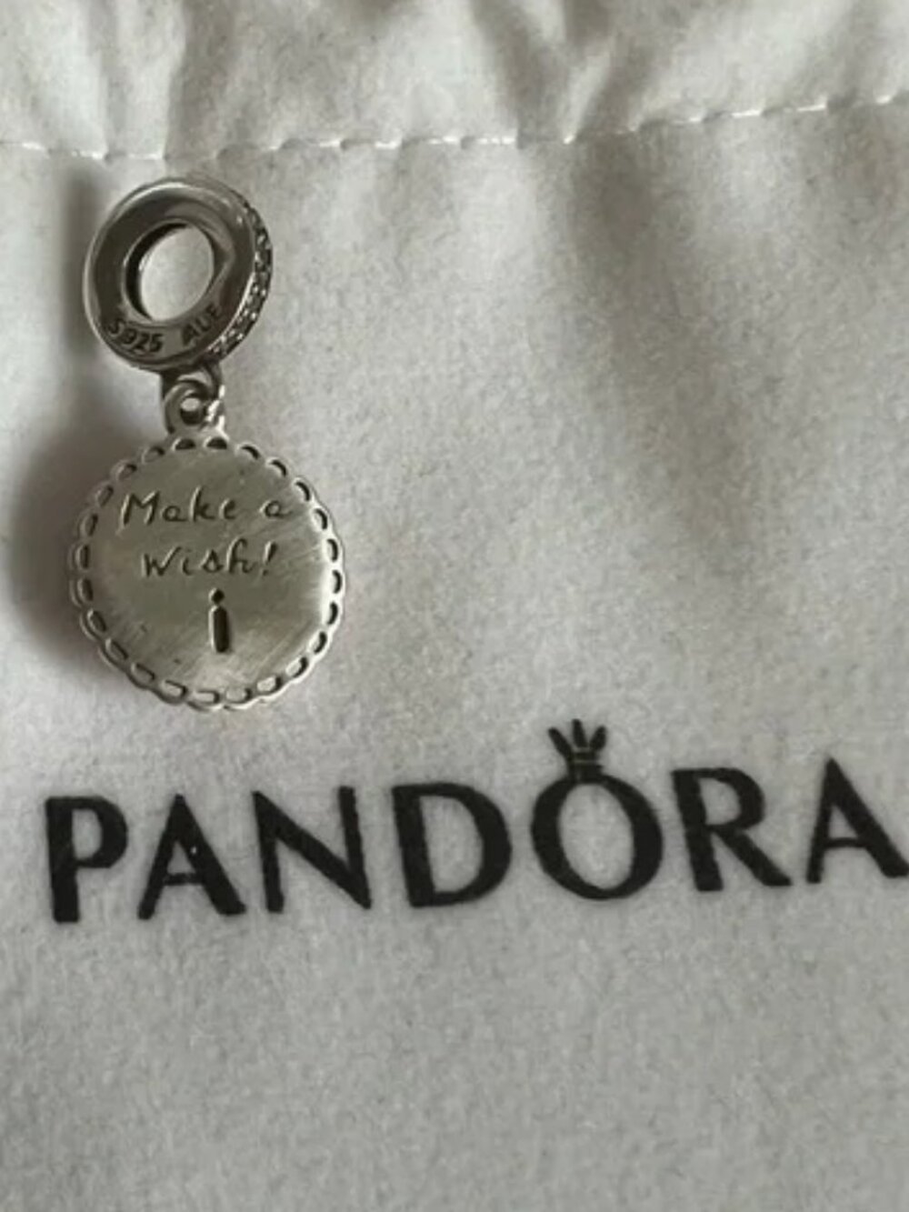 Pandora Pink Happy Birthday Cake Charm Sterling Silver 925 in Pandora Pouch NWT - Picture 4 of 5